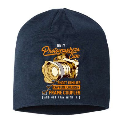 Funny Photographers Photography Camera Sayings Quote Sustainable Beanie