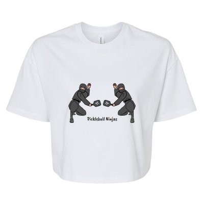 Fun Pickleball, Pickleball Ninja Men Doubles, Pickleball For Life Bella+Canvas Jersey Crop Tee