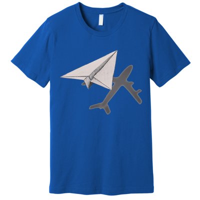 Funny Pilot Paper Airplane Funny Gift For Cofunny Giftpilots Boys Party Gift Premium T-Shirt