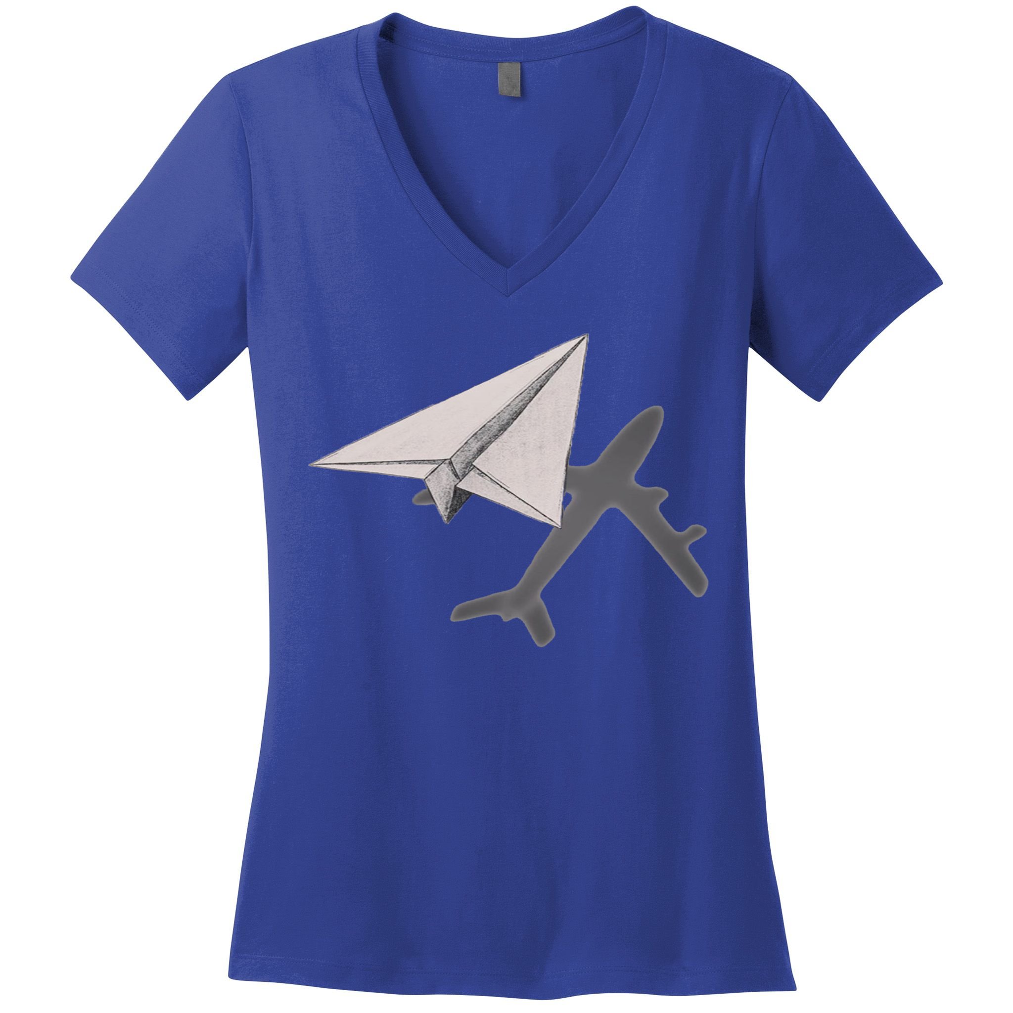 Funny Pilot Paper Airplane Funny Gift For Cofunny Giftpilots Boys Party Gift Women's V-Neck T-Shirt