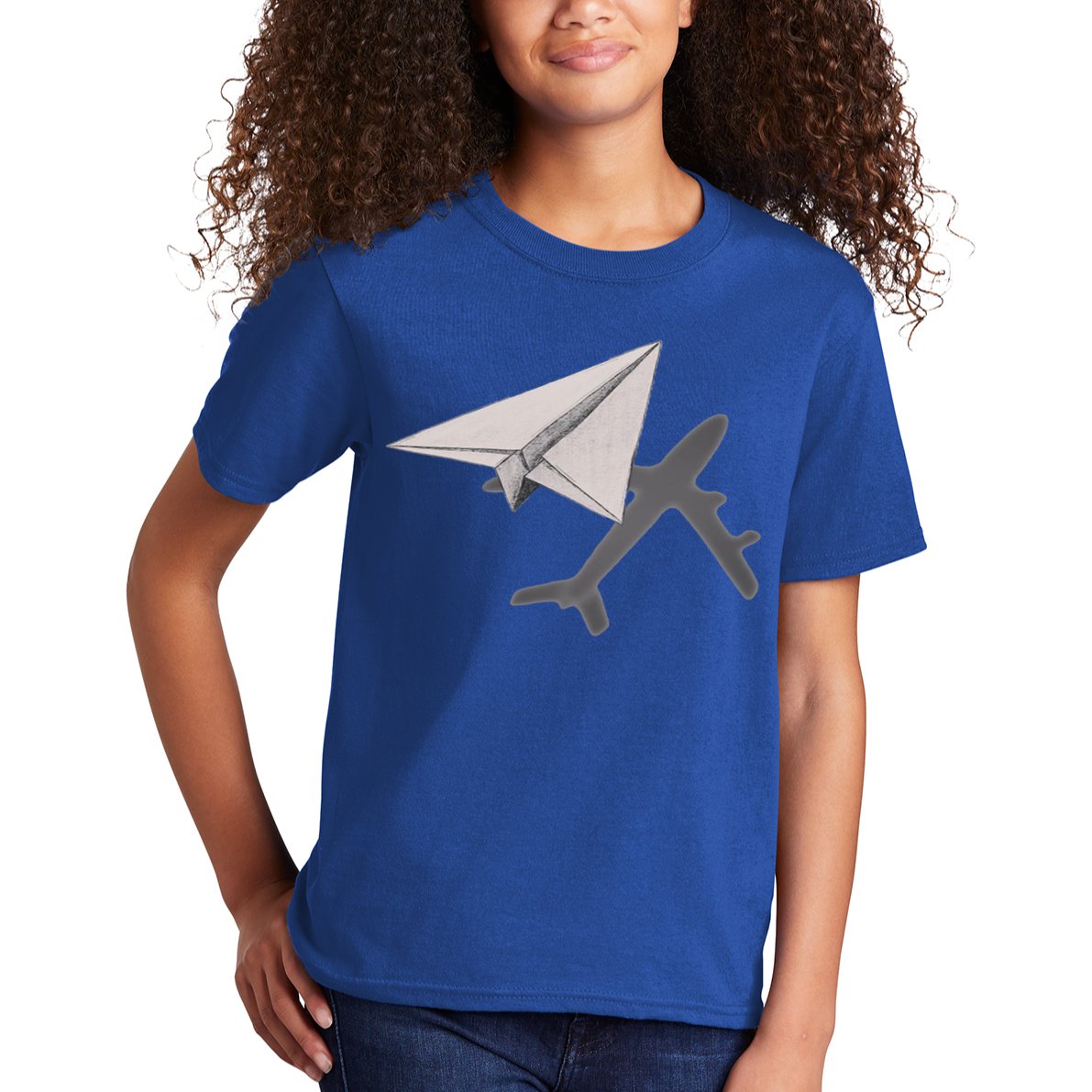 Funny Pilot Paper Airplane Funny Gift For Cofunny Giftpilots Boys Party Gift Kids T-Shirt