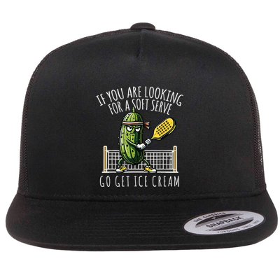 Funny Pickleball Player Paddleball Lover Flat Bill Trucker Hat