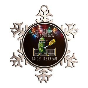 Funny Pickleball Player Paddleball Lover Metallic Star Ornament