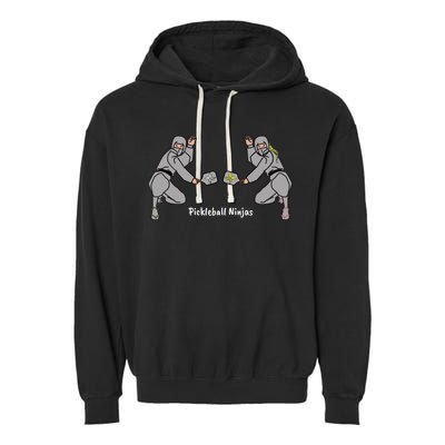 Fun Pickleball, Pickleball Ninja Mixed Doubles, Pickleball For Life Garment-Dyed Fleece Hoodie