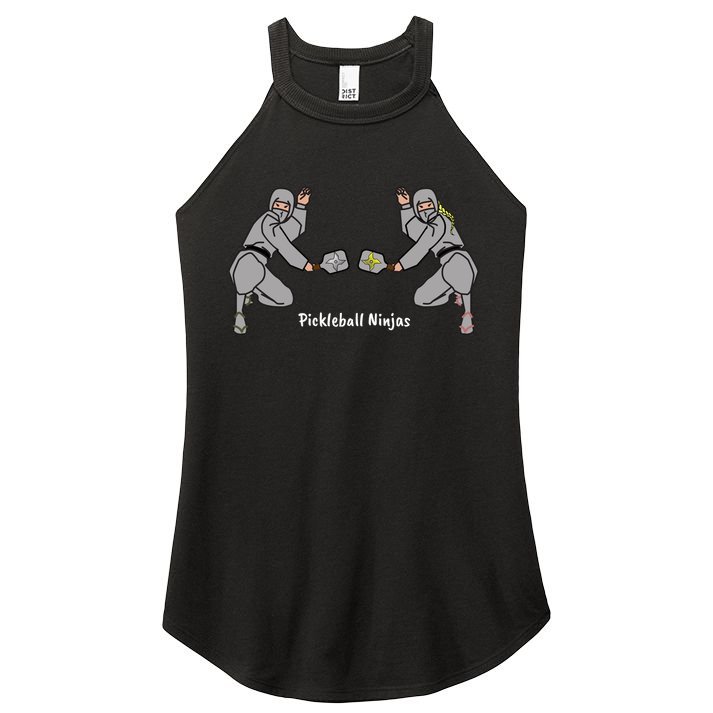 Fun Pickleball, Pickleball Ninja Mixed Doubles, Pickleball For Life Women's Perfect Tri Rocker Tank