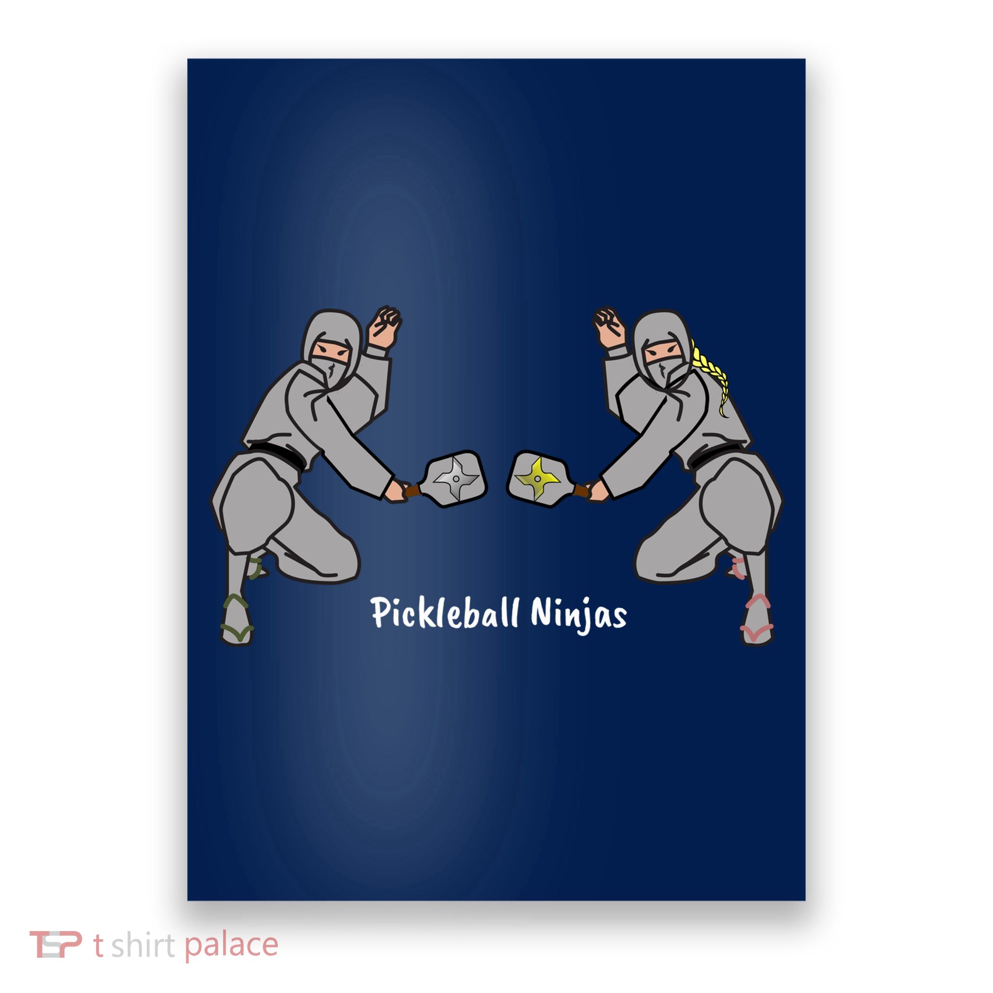 Fun Pickleball, Pickleball Ninja Mixed Doubles, Pickleball For Life Poster