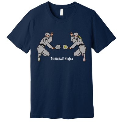 Fun Pickleball, Pickleball Ninja Mixed Doubles, Pickleball For Life Premium T-Shirt