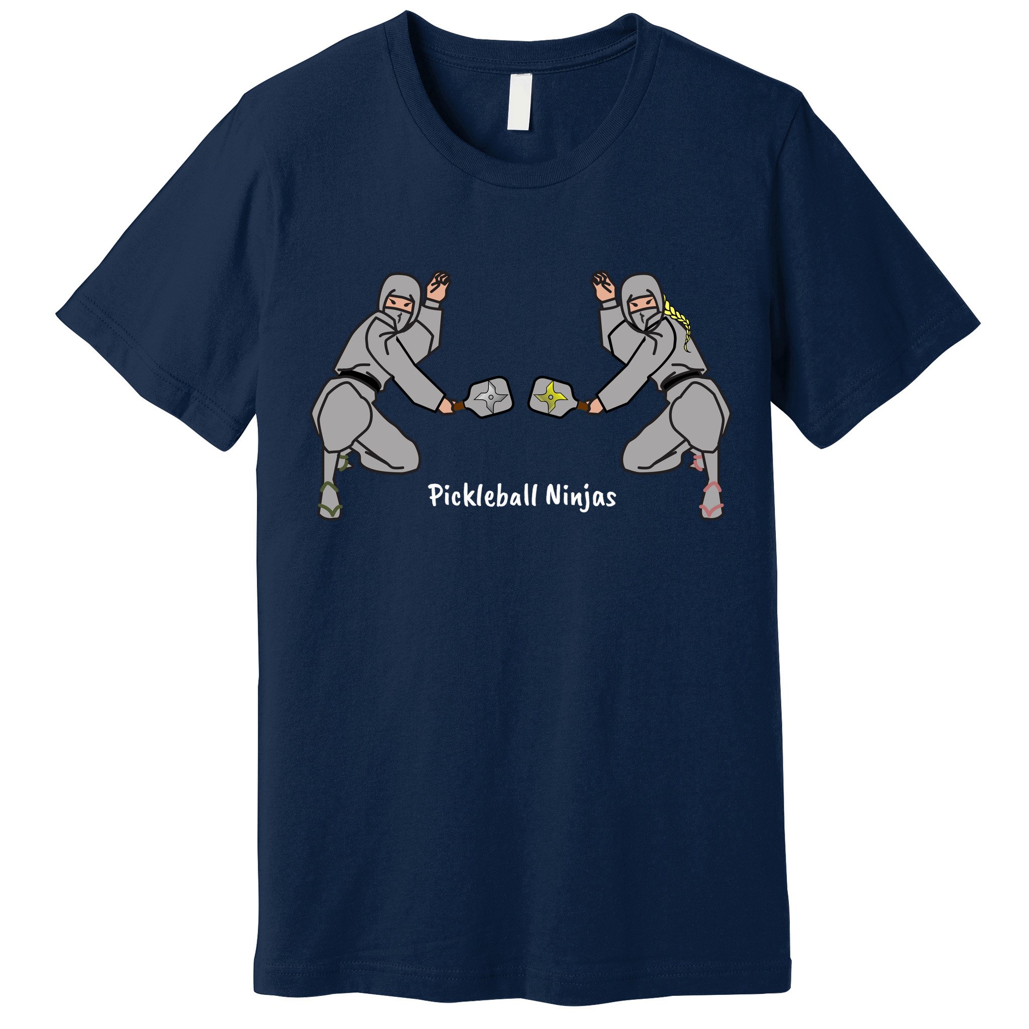 Fun Pickleball, Pickleball Ninja Mixed Doubles, Pickleball For Life Premium T-Shirt