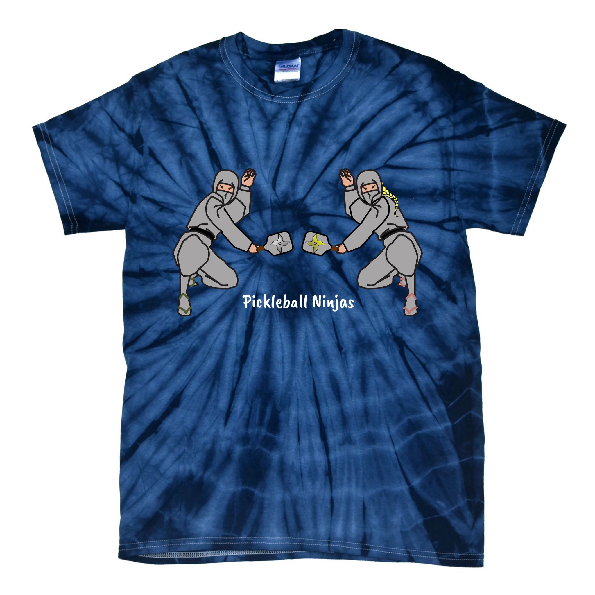 Fun Pickleball, Pickleball Ninja Mixed Doubles, Pickleball For Life Tie-Dye T-Shirt