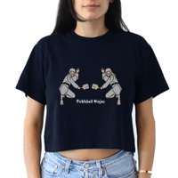 Fun Pickleball, Pickleball Ninja Mixed Doubles, Pickleball For Life Women's Crop Top Tee