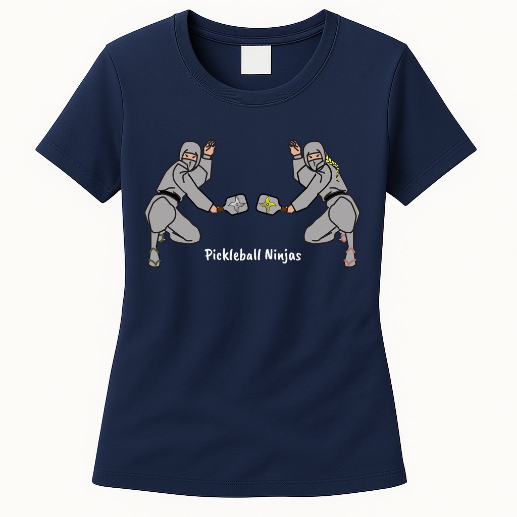 Fun Pickleball, Pickleball Ninja Mixed Doubles, Pickleball For Life Womens T-Shirt