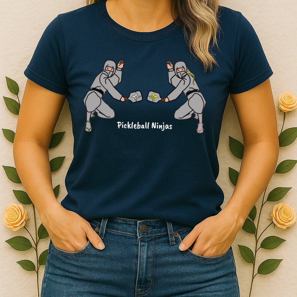 Fun Pickleball, Pickleball Ninja Mixed Doubles, Pickleball For Life Womens T-Shirt