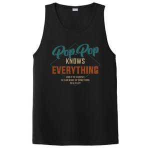 Funny Pop Pop Knows Everything For Grandpa And Fathers Day PosiCharge Competitor Tank