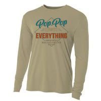 Funny Pop Pop Knows Everything For Grandpa And Fathers Day Cooling Performance Long Sleeve Crew