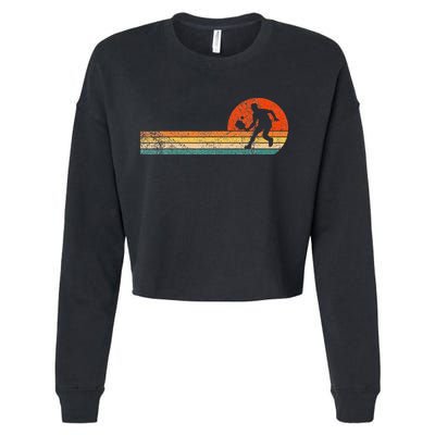 Funny Pickleball Paddle Pickleball Player Dink Retro Vintage Cropped Pullover Crew