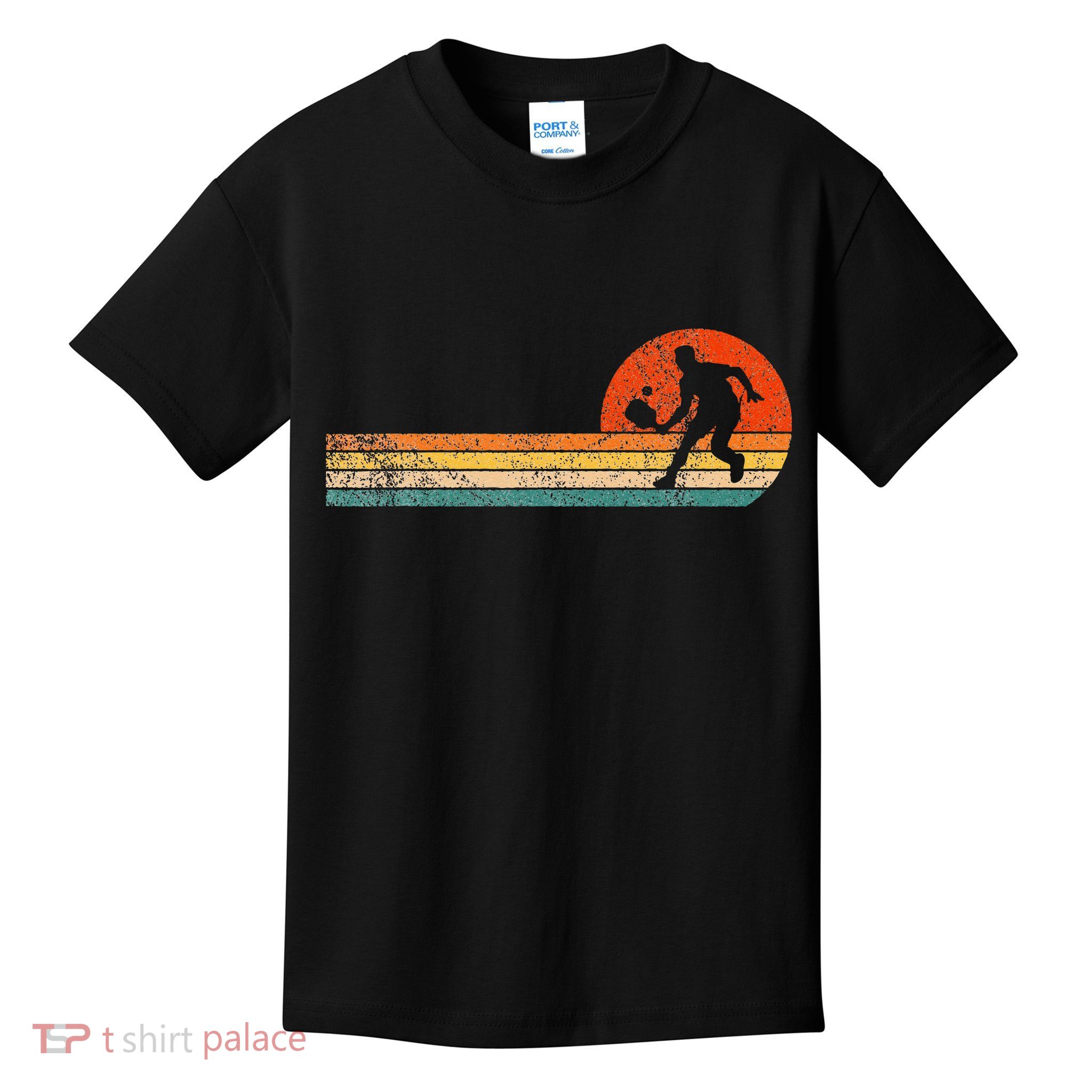 Funny Pickleball Paddle Pickleball Player Dink Retro Vintage Kids T-Shirt