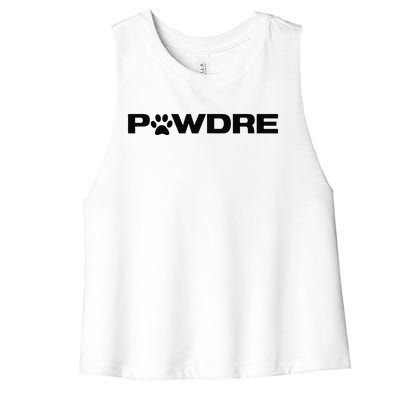 Funny Pawdre (Paw Print Graphic For A) Dog Dad Women's Racerback Cropped Tank