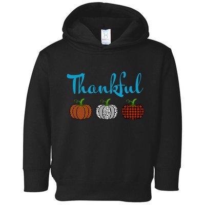 Fall Plaid Pumpkin Thankful Women, Thanksgiving Be Blessed Toddler Hoodie