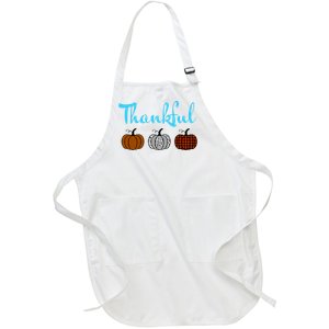 Fall Plaid Pumpkin Thankful Women, Thanksgiving Be Blessed Full-Length Apron With Pockets