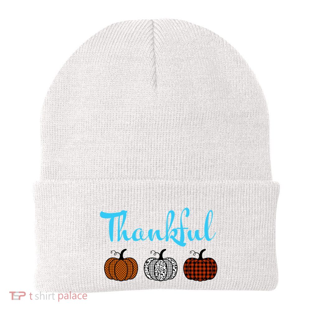 Fall Plaid Pumpkin Thankful Women, Thanksgiving Be Blessed Beanie