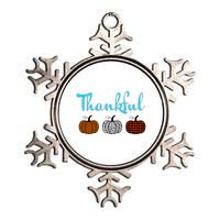 Fall Plaid Pumpkin Thankful Women, Thanksgiving Be Blessed Metallic Star Ornament