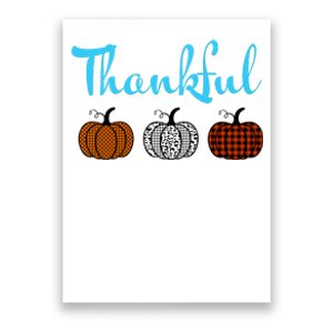 Fall Plaid Pumpkin Thankful Women, Thanksgiving Be Blessed Poster