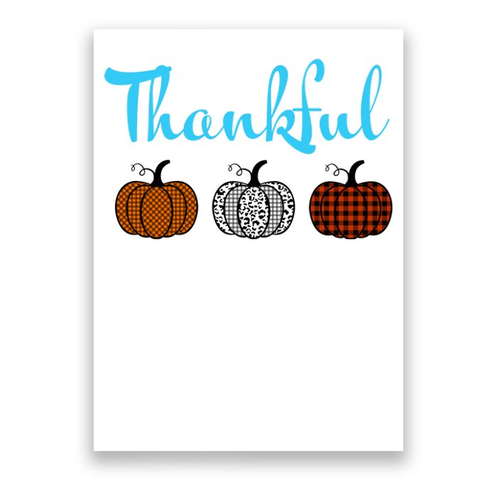 Fall Plaid Pumpkin Thankful Women, Thanksgiving Be Blessed Poster