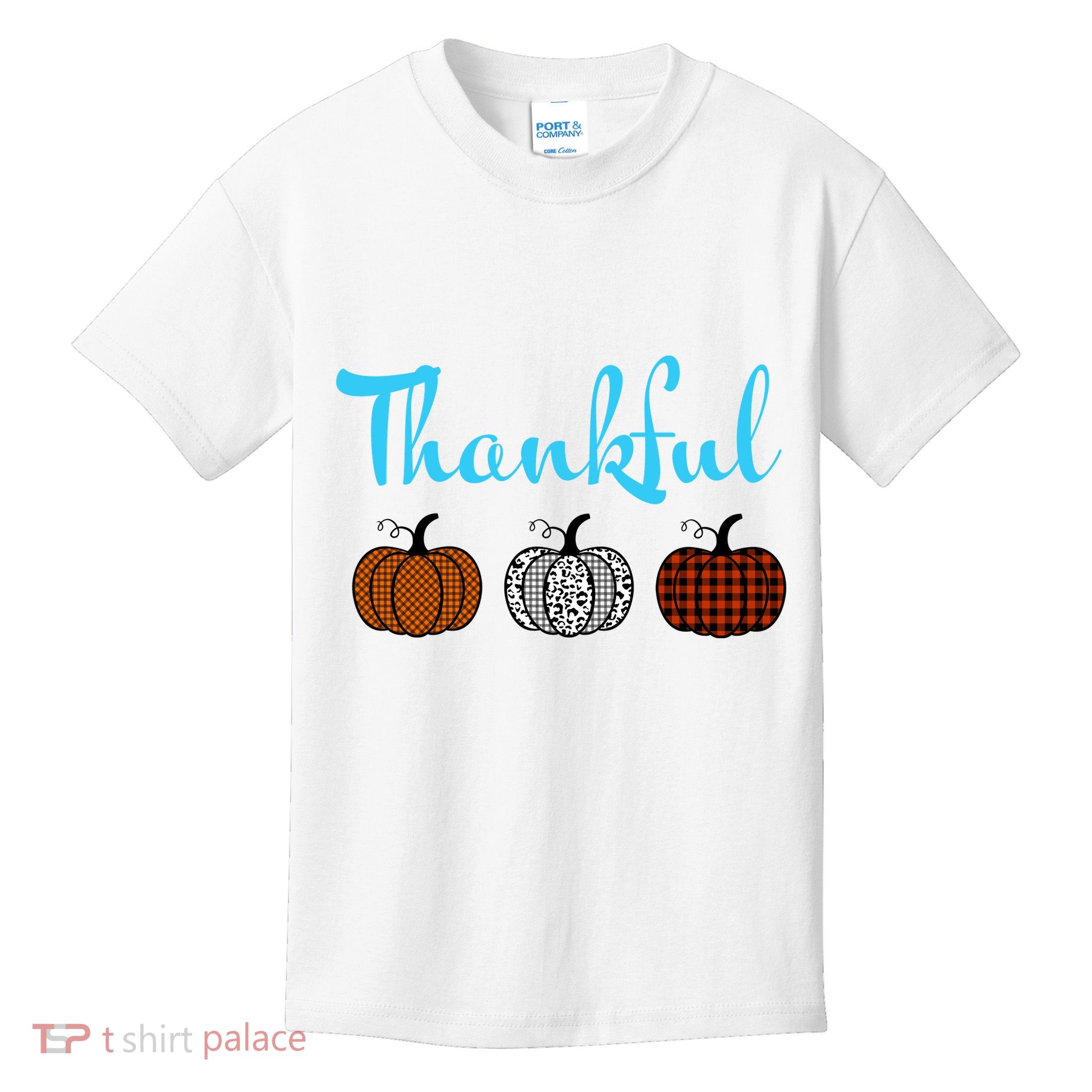 Fall Plaid Pumpkin Thankful Women, Thanksgiving Be Blessed Kids T-Shirt