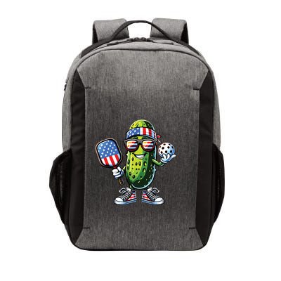 Funny Patriotic Pickle Playing Pickleball Paddle 4th Of July Vector Backpack