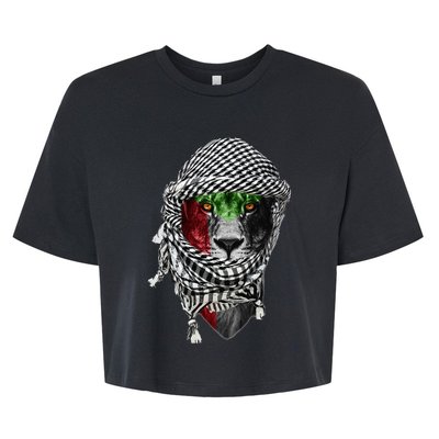 Free palestine Palestinian lion Bella+Canvas Jersey Crop Tee