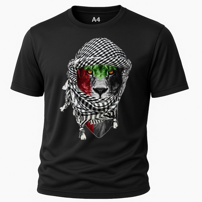 Free palestine Palestinian lion Cooling Performance Crew T-Shirt