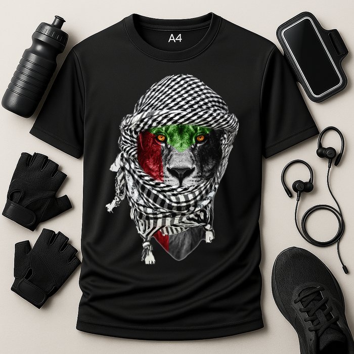 Free palestine Palestinian lion Cooling Performance Crew T-Shirt