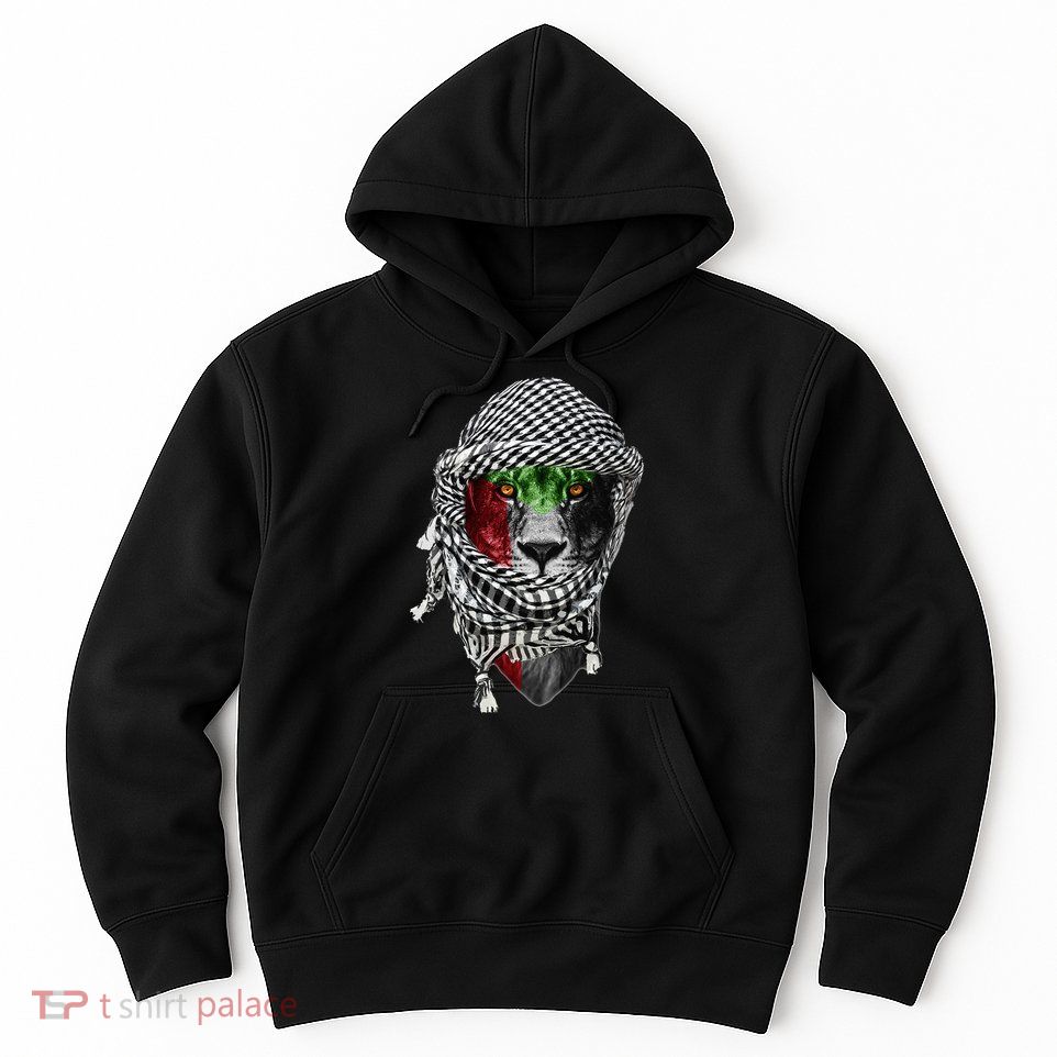 Free palestine Palestinian lion Hoodie