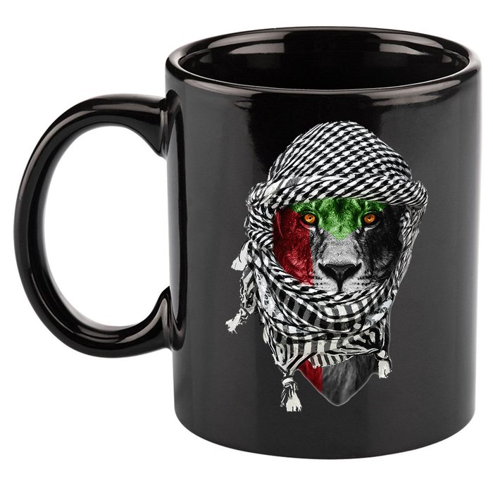 Free palestine Palestinian lion 11oz C Handle Ceramic Mug