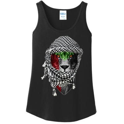 Free palestine Palestinian lion Ladies Essential Tank