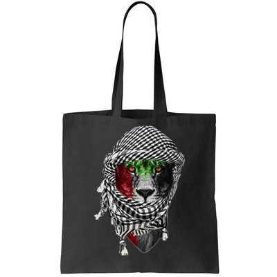 Free palestine Palestinian lion Tote Bag