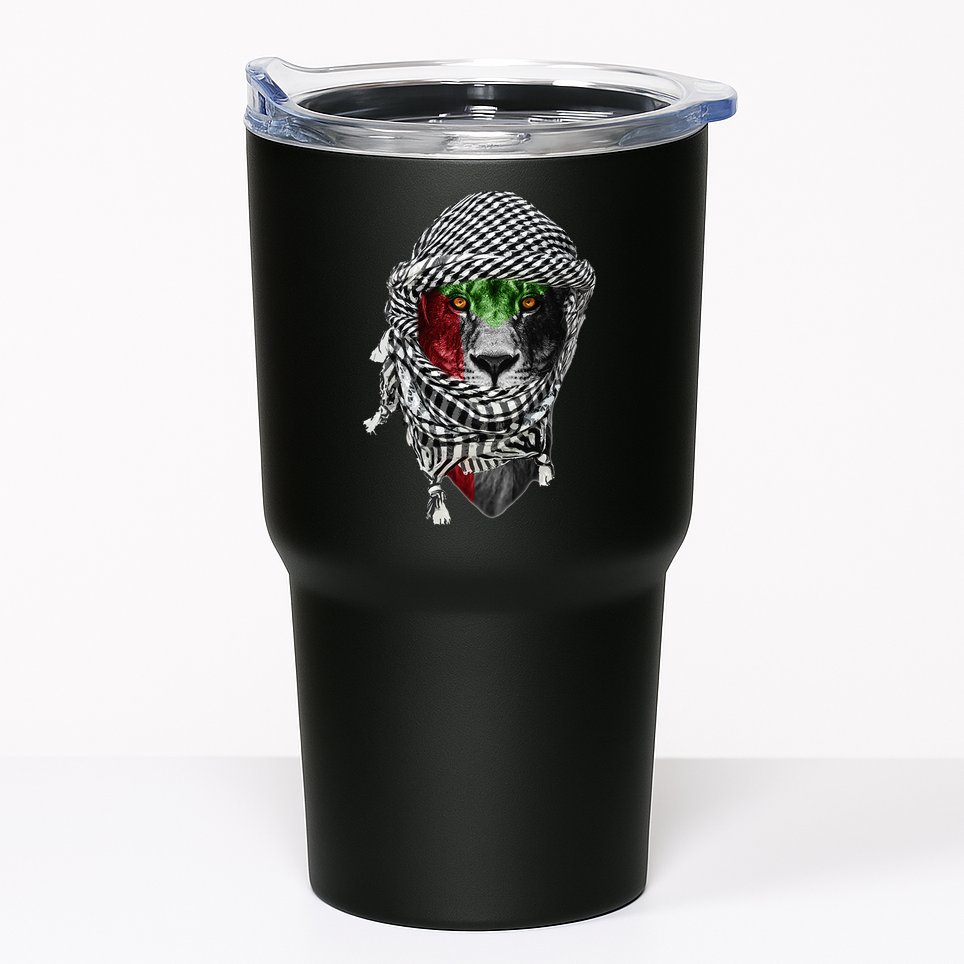 Free palestine Palestinian lion Tumbler