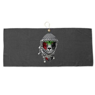 Free palestine Palestinian lion Large Microfiber Waffle Golf Towel