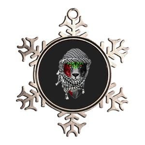 Free palestine Palestinian lion Metallic Star Ornament