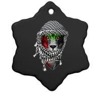 Free palestine Palestinian lion Ceramic Star Ornament