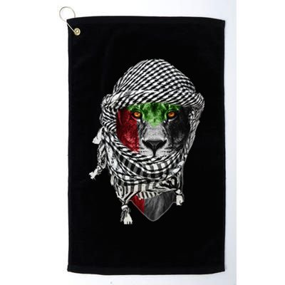 Free palestine Palestinian lion Platinum Collection Golf Towel