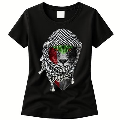 Free palestine Palestinian lion Womens T-Shirt
