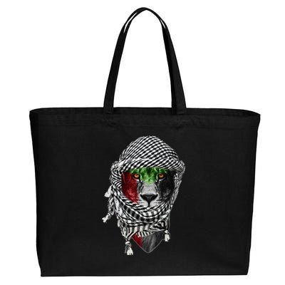 Free palestine Palestinian lion Cotton Canvas Jumbo Tote