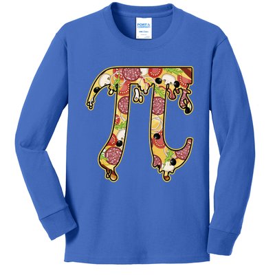 Funny Pizza Pi Symbol Pizza Fast Food Lover Student Teacher Gift Kids Long Sleeve Shirt