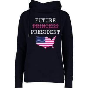 Future President Presidents Day 4th July Baby Girl Womens Funnel Neck Pullover Hood