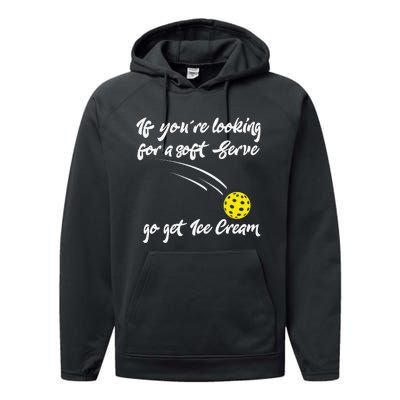 Funny Pickleball Pun for Paddleball Lover Player Performance Fleece Hoodie