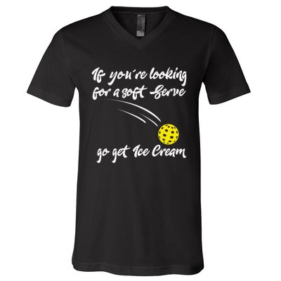 Funny Pickleball Pun for Paddleball Lover Player V-Neck T-Shirt