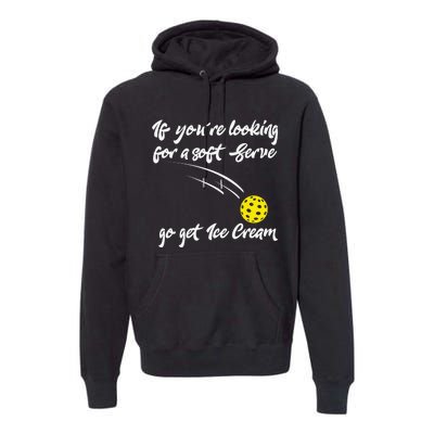 Funny Pickleball Pun for Paddleball Lover Player Premium Hoodie