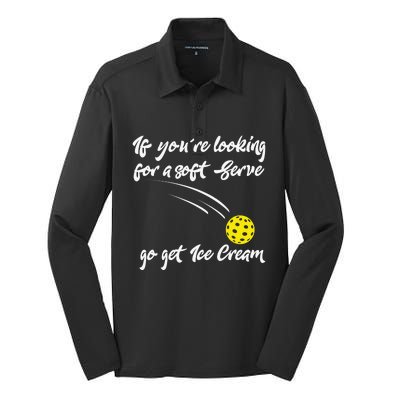 Funny Pickleball Pun for Paddleball Lover Player Silk Touch Performance Long Sleeve Polo