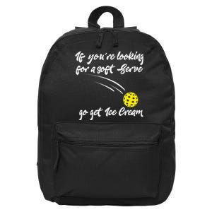 Funny Pickleball Pun for Paddleball Lover Player 16 in Basic Backpack